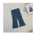高腰細扣微喇叭牛仔褲 80-140CM_5