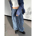 韓國高腰印花時髦寬褲 3色_5
