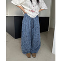 韓國高腰印花時髦寬褲 3色_11