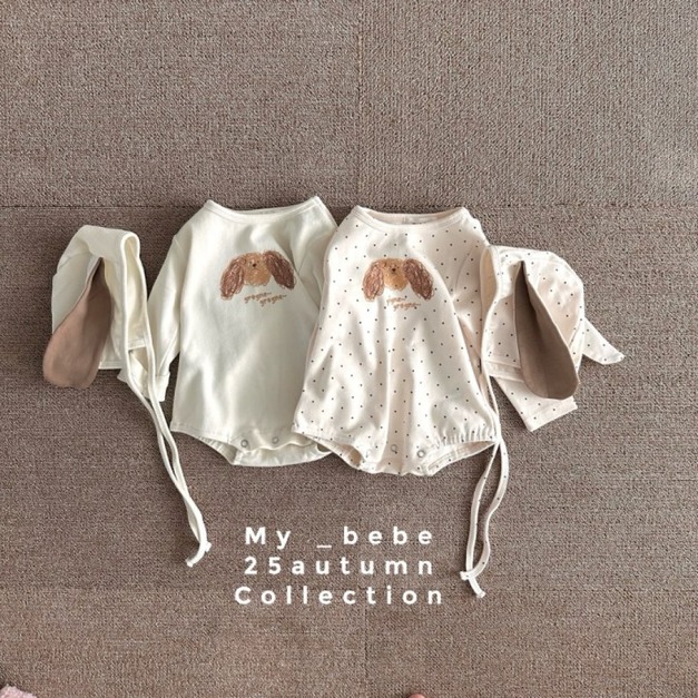 MY BEBE    純棉狗狗包屁衣 套裝  2款