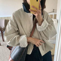 休閒短版外套 2色_4