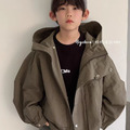灰綠色秋季工裝外套_4