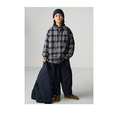 藍黑格紋厚棉襯衫外套｜高質感格紋 韓劇感男孩／女孩 Look_4