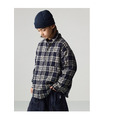藍黑格紋厚棉襯衫外套｜高質感格紋 韓劇感男孩／女孩 Look