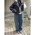 韓國四季百搭寬鬆後鬆緊街頭風牛仔褲_10