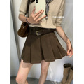 韓國檸檬家 -百搭高腰百褶裙｜顯瘦A字短裙 3色_3