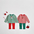 聖誕條紋拉絨套裝（麋鹿 / 聖誕老人）
