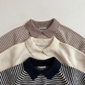 A類針織條紋百搭上衣_3