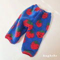 🍓 hug bebe｜草莓絨絨保暖褲 Strawberry Fleece Pants_1