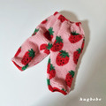 🍓 hug bebe｜草莓絨絨保暖褲 Strawberry Fleece Pants_4