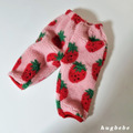 🍓 hug bebe｜草莓絨絨保暖褲 Strawberry Fleece Pants
