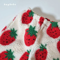 🍓 hug bebe｜草莓絨絨保暖褲 Strawberry Fleece Pants_11