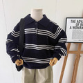 條紋POLO柔軟親膚百搭針織 2色_2