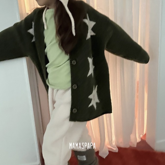 🇰🇷 韓國 Mamaspapa 星星圖案針織外套 2色