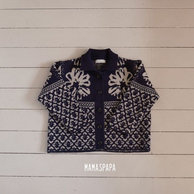 🇰🇷 韓國 Mamaspapa 經典雪花圖騰針織外套