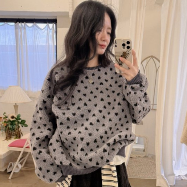 OJO DE PAPA 韓國點點愛心上衣    FREE SIZE (可親子裝)