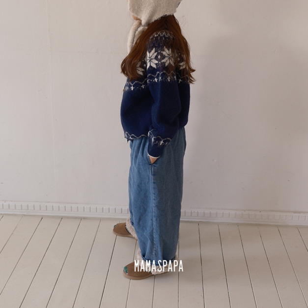 🇰🇷 韓國 Mamaspapa 刷毛牛仔褲