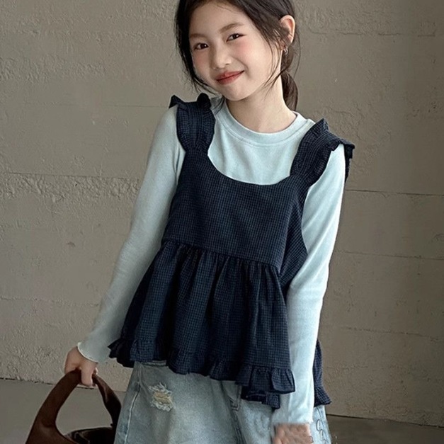 層次感綁帶小背心➕上衣兩件式套組