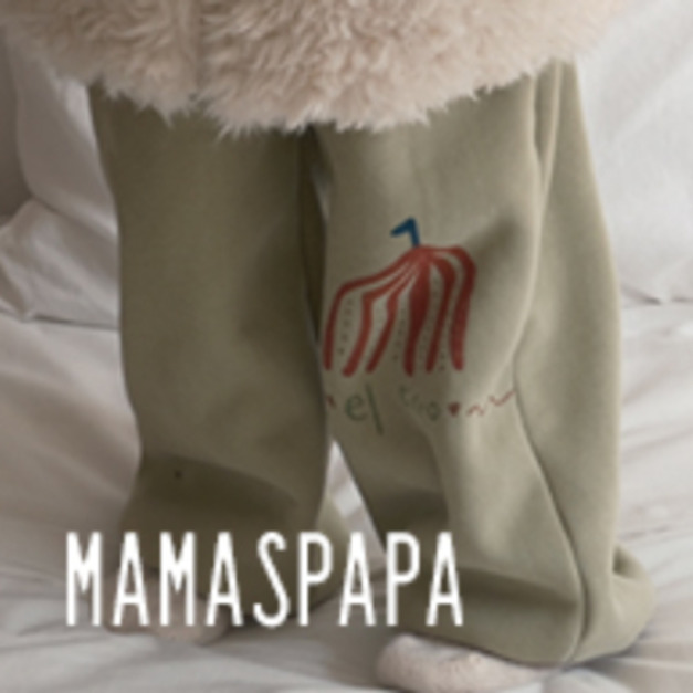 🇰🇷 韓國 Mamaspapa 刷毛塗鴉棉褲  2色