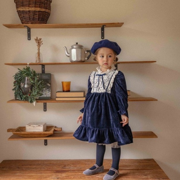 Oren 超唯美絲絨蕾絲洋裝   嬰兒與小童款