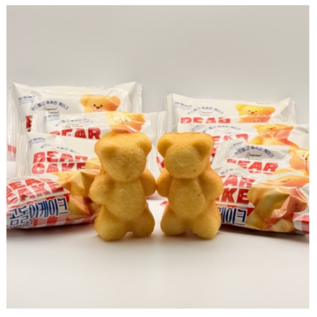 【NoBrand】-小熊蛋糕 (180gX2盒)   原味/可可