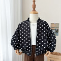 春秋款波點泡泡袖夾克外套 (非厚款)
