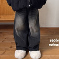 Second moment｜鬆緊腰圍百搭牛仔寬褲 2色_1