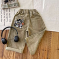 卡其後卡通刺繡工作褲_4
