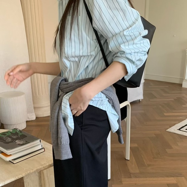 브리오SHAUBE NUNT  新款 棉質直紋襯衫