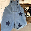 星星拼接牛仔吊帶褲_4