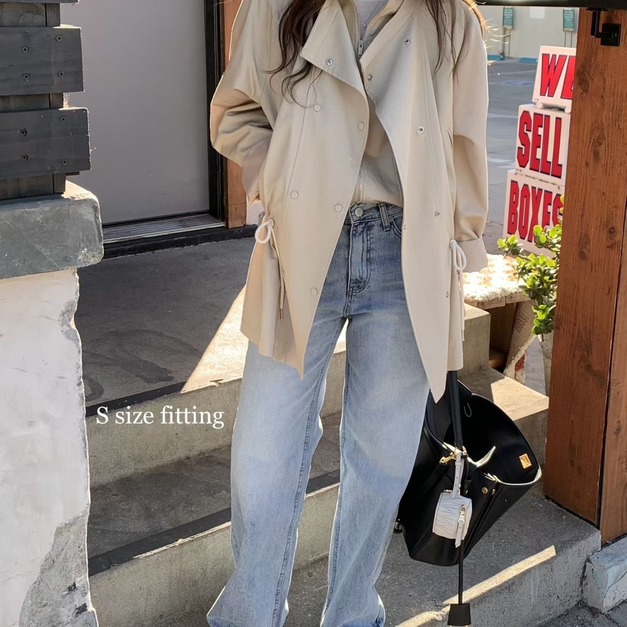 VENIR 新款  刷色棉質中腰牛仔褲👖  2色