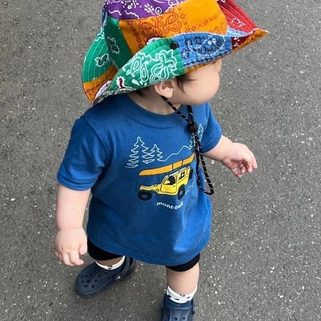 車車藍色棉T +棉製內搭短褲  兩件組