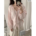 韓系荷葉領綁帶襯衫🤍溫柔上衣 5色_4
