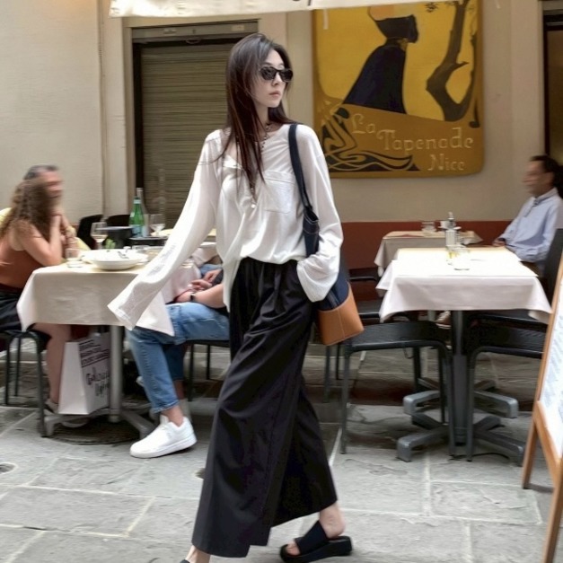 高腰鬆緊寬版長褲🤍春夏必備  5色