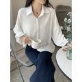 韓系氣質荷葉袖襯衫- 3色_4