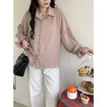 韓系氣質荷葉袖襯衫- 3色_1