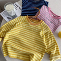 條紋薄款長袖上衣 3色_3