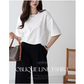 簡約設計感斜線上衣_3