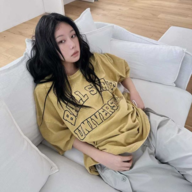 GVR ｜ 10色入．長板字母寬鬆棉 T