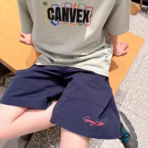 夏季大童冰絲快乾五分短褲 2色 
