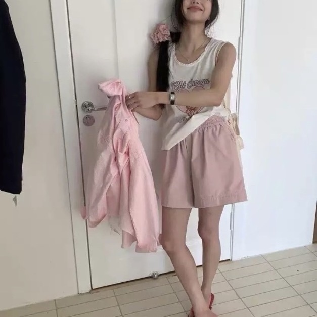 超百搭 A字鬆緊腰休閒短褲 多色