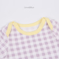 LIME & BLUE夏日繽紛！撞色滾邊格紋連身包屁衣 (8色)_8