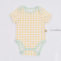 LIME & BLUE夏日繽紛！撞色滾邊格紋連身包屁衣 (8色)_4