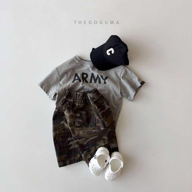 THEGOGUMA ｜ 美式硬派迷彩寬版休閒短褲