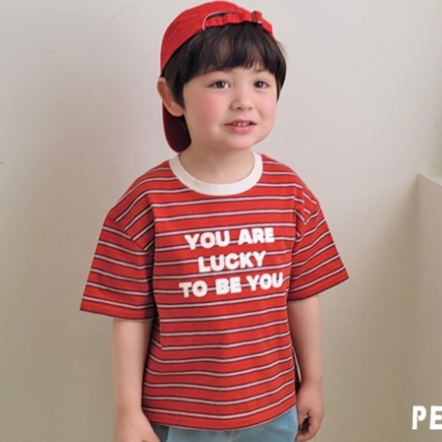 PEANUTS HOUSE ｜ 美式復古細條紋字母 T   2色