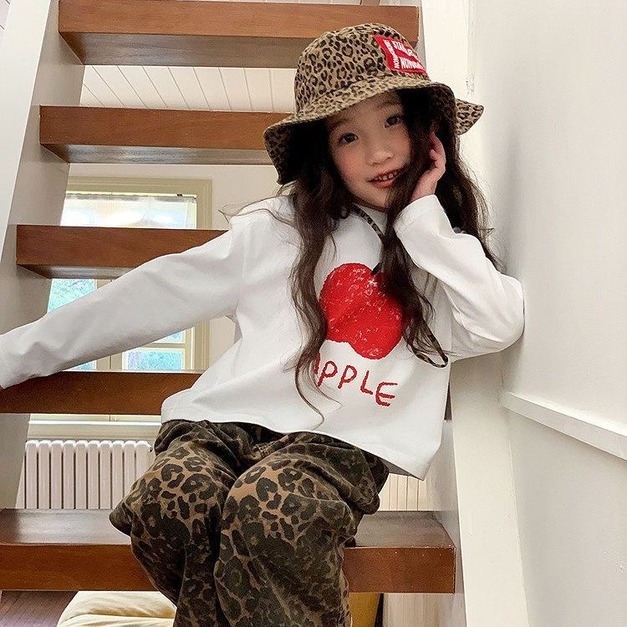 甜酷女孩豹紋蘋果三件式套裝  可拆買