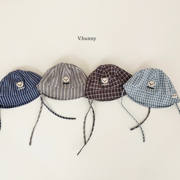 V.bunny ｜ 韓系萌感小熊刺繡防風漁夫帽  4色