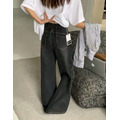 抽繩牛仔工裝寬褲 2色_1