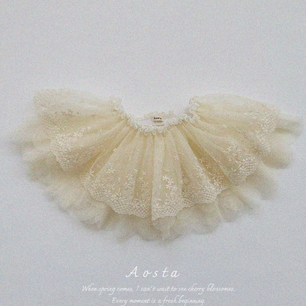 AOSTA ｜ 雲朵澎澎：法式蕾絲多層次紗裙