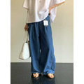 REVE ｜ 夏日輕盈：棉麻混紡繭型闊腿牛仔褲_3